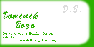 dominik bozo business card
